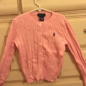Ralph Lauren KIDS pink button down sweater